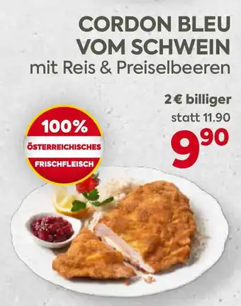 Billa Cordon bleu vom schwein Angebot