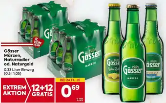 Billa Gösser Märzen, Naturradler od. Naturgold Angebot