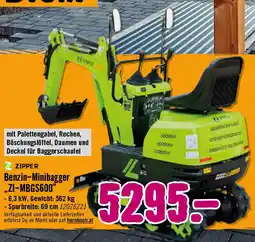 Hornbach Benzin-Minibagger ..ZI-MBGS600 Angebot