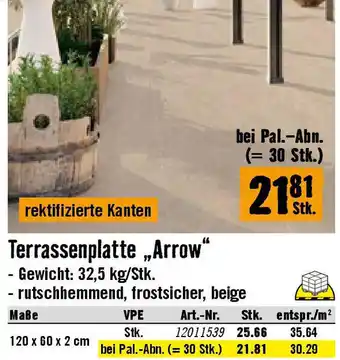 Hornbach Terrassenplatte „Arrow Angebot