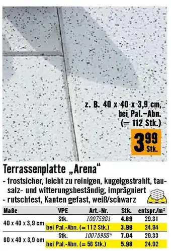 Hornbach Terrassenplatte,,Arena Angebot