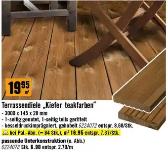 Hornbach Terrassendiele „Kiefer teakfarben Angebot