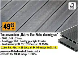 Hornbach Terrassendiele „Nativo Eco Eiche dunkelgrau Angebot