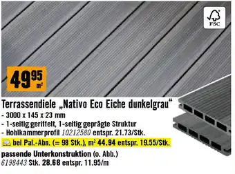 Hornbach Terrassendiele „Nativo Eco Eiche dunkelgrau Angebot