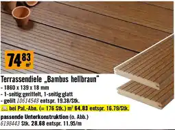 Hornbach Terrassendiele Bambus hellbraun Angebot