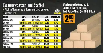 Hornbach Fachmarktlatten und Staffel Angebot