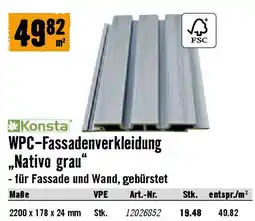 Hornbach WPC-Fassadenverkleidung „Nativo grau Angebot