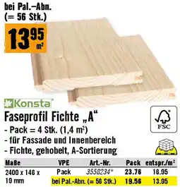 Hornbach Faseprofil Fichte „A Angebot