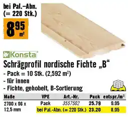 Hornbach Schrägprofil nordische Fichte „B Angebot