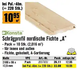 Hornbach Schrägprofil nordische Fichte „A Angebot