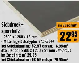 Hornbach Siebdruck- sperrholz Angebot