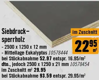 Hornbach Siebdruck- sperrholz Angebot