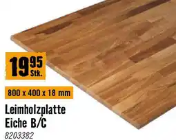 Hornbach Leimholzplatte Eiche B/C Angebot