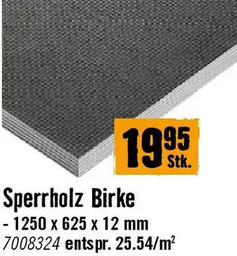 Hornbach Sperrholz Birke Angebot