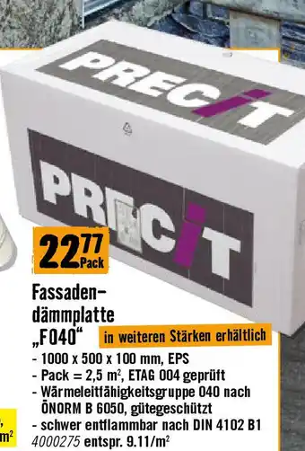 Hornbach Fassadendannplatte F040 Angebot