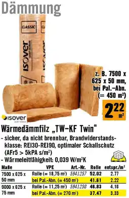 Hornbach Wärmedämmfilz „TW-KF Twin Angebot