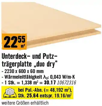 Hornbach Unterdeck und Putz- trägerplatte „duo dry Angebot