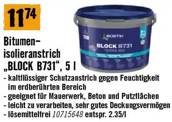 Hornbach Bitumen- isolieranstrich BLOCK B731 Angebot