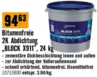 Hornbach Bitumenfreie 2K Abdichtung ,,BLOCK X911 Angebot