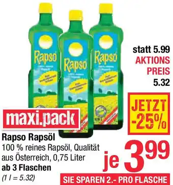 Maximarkt Rapso Rapsöl Angebot