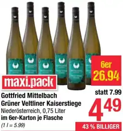 Maximarkt Gottfried Mittelbach Grüner Veltliner Kaiserstiege Angebot