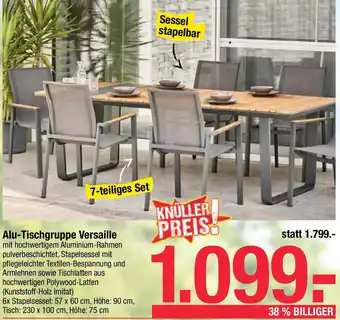 Maximarkt Alu-Tischgruppe Versaille Angebot