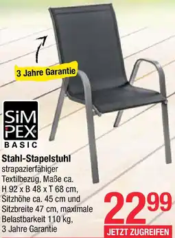 Maximarkt Stahl-Stapelstuhl Angebot