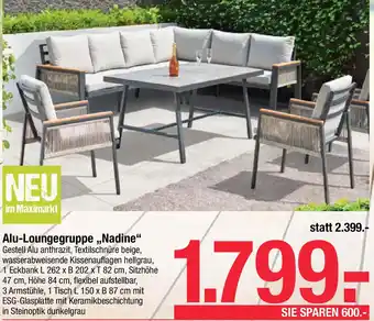Maximarkt Alu-Loungegruppe Nadine Angebot