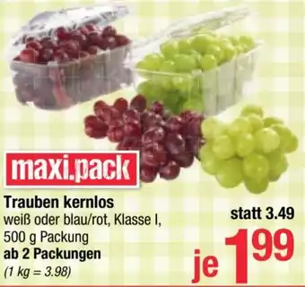 Maximarkt Trauben kernlos Angebot