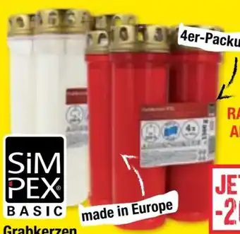 Maximarkt Simpex Basic Grabkerzen XXL Angebot