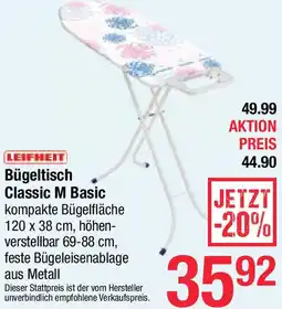 Maximarkt Bügeltisch Classic M Basic Angebot