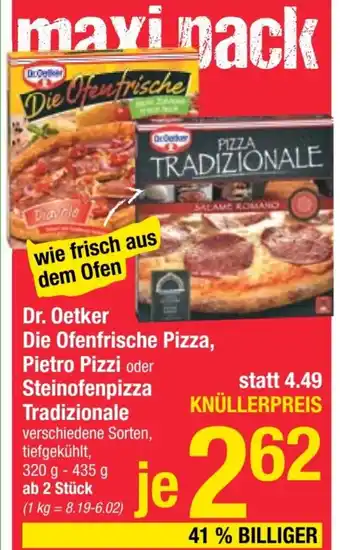 Maximarkt Die Ofenfrische Pizza Pietro Pizzi oder Steinofenpizza Tradizionale Angebot