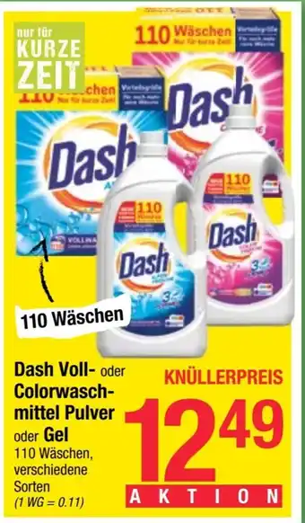 Maximarkt Dash Voll- oder Colorwasch- mittel Pulver oder Gel Angebot