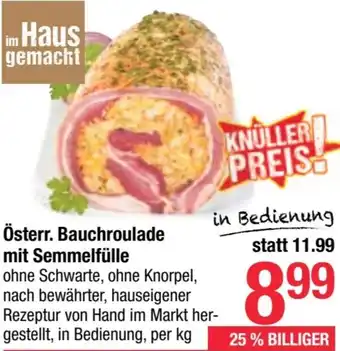 Maximarkt Bauchroulade mit Semmelfülle Angebot