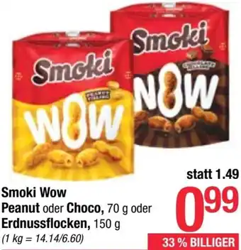 Maximarkt Smoki Wow Peanut oder Choco Erdnussflocken Angebot