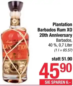 Maximarkt Plantation Barbados Rum XO 20th Anniversary Angebot