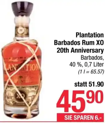 Maximarkt Plantation Barbados Rum XO 20th Anniversary Angebot