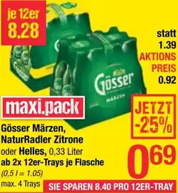 Maximarkt NaturRadler Zitrone oder Helles Angebot