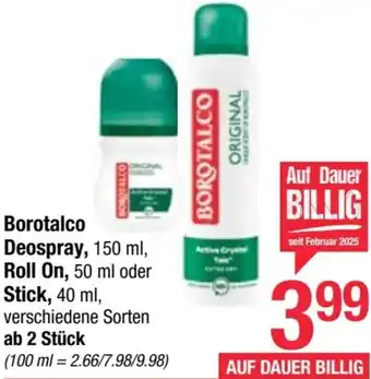 Maximarkt Borotalco Deospray, Roll On, oder Stick Angebot