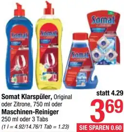 Maximarkt Klarspüler, Original oder Zitrone, oder Maschinen-Reiniger Angebot