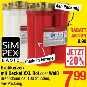 Maximarkt Grabkerzen mit Deckel Angebot