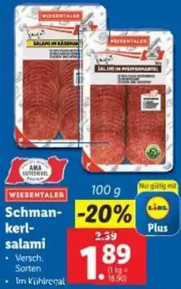 Lidl Schman- kerl- salami Angebot