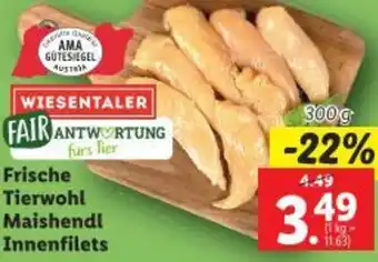 Lidl Frische Tierwohl Maishendl Innenfilets Angebot