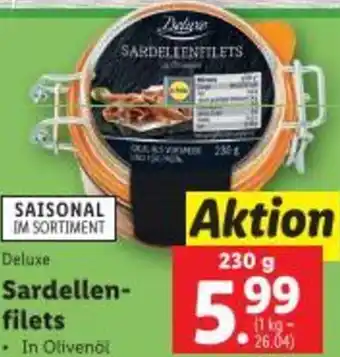 Lidl Sardellen- filets Angebot