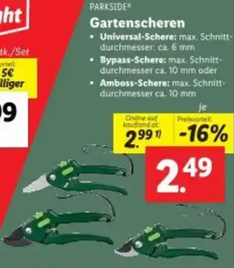 Lidl Gartenscheren Angebot