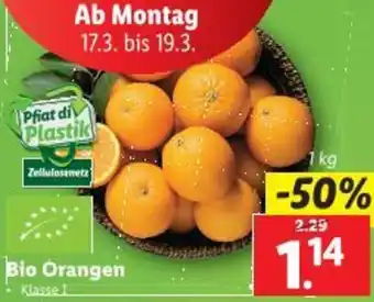 Lidl Bio Orangen Angebot