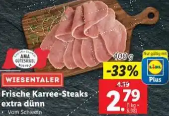 Lidl Frische Karree-Steaks extra dünn Angebot