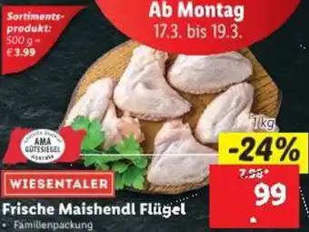 Lidl Frische Maishendl Flügel Angebot