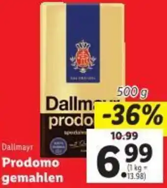 Lidl Prodomo gemahlen Angebot