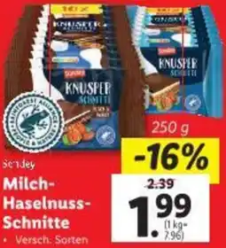 Lidl Milch- Haselnuss- Schnitte Angebot